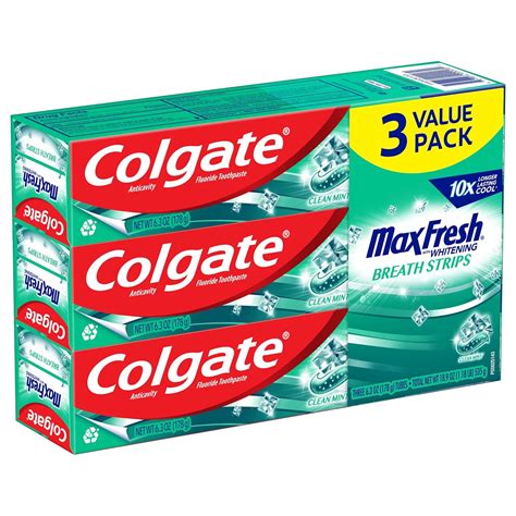 Buy Colgate Max Fresh With Whitening Toothpaste With Mini Breath Strips
