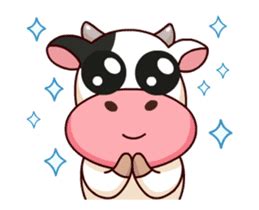 Momo Cow : Animate Sticker by T.O.P sticker #12398815 in 2020 | Cow, Animation, Sticker set