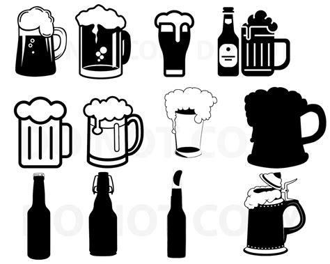 Beer Svg Bundle Beer Mug Vector Svg File For Cricut Design Elements Silhouette Beer Png