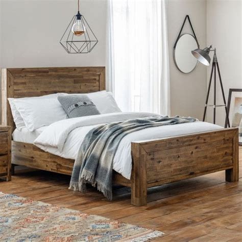 Hania Wooden Super King Size Bed In Rustic Oak Furniture In Fashion