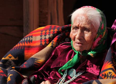 Elderly Native American Woman Stock Image Image Of Away Hair 11642139