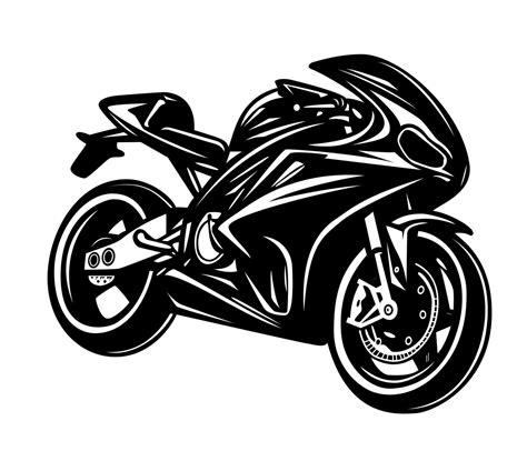 Black Motorcycle Silhouette Vector Illustration 23415073 Vector Art At