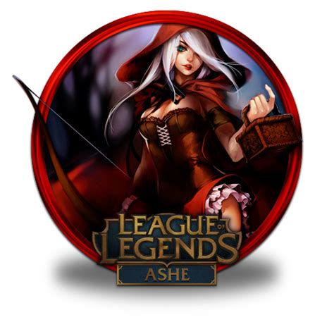 Red Ashe Icon League Of Legends Gold Border Iconset