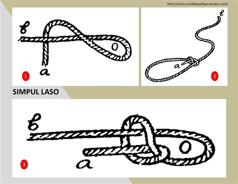Tali temali : simpul tambat, simpul penarik, simpul tarik, simpul hidup