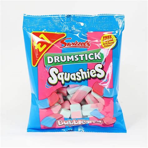 Swizzels Drumstick Squashies Jelly Sweets Bubblegum Flavour 145 G
