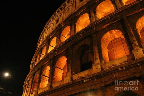 Roman Colosseum With The Moon Photograph By Marina Mclain Fine Art