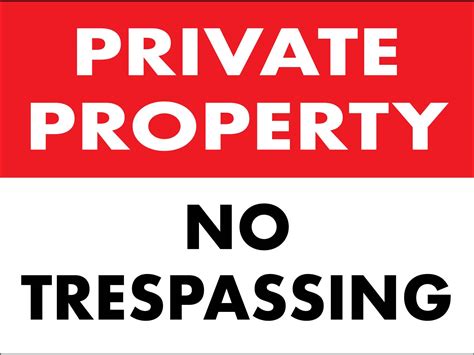 Private Property No Trespassing Sign New Signs