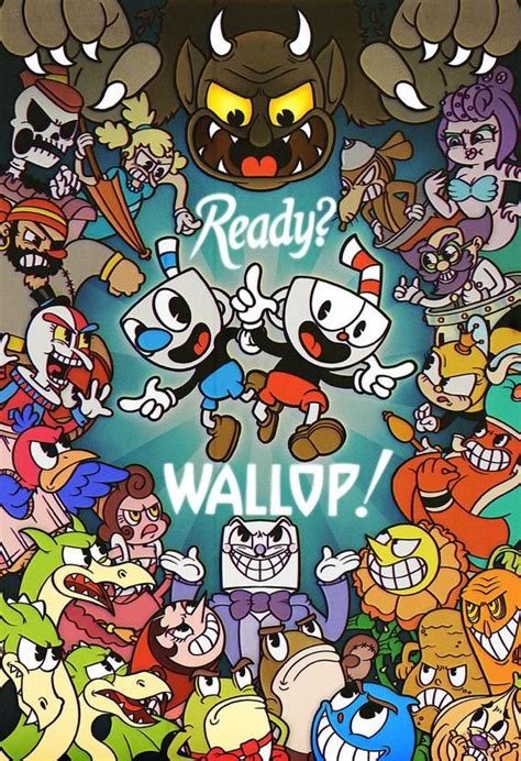 Ready Wallop 13x19 Print Cuphead Game Video Game Art Game Art