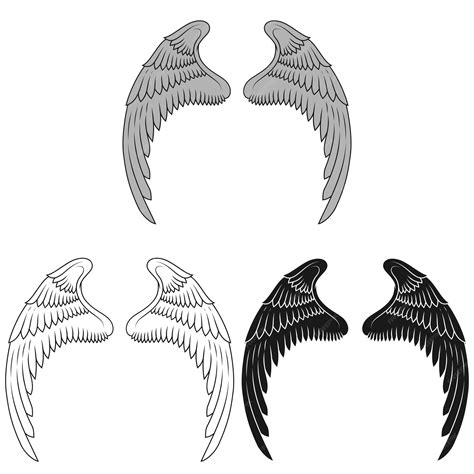 projeto de vetor de asas de anjo vetor premium