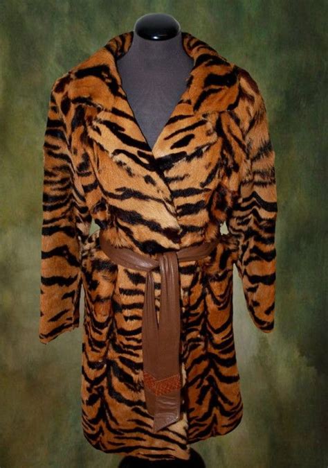 Beautiful Vintage Tiger Stripe Coat Real Fur By Arorastudios 600000