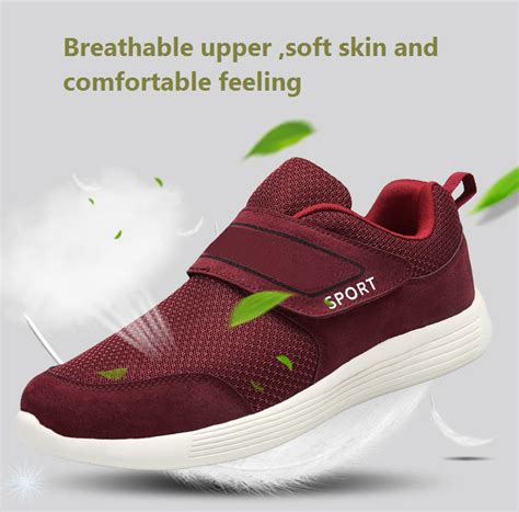 Shoes For Elderly With Velcro Fastening Shoes Men Women Wide Fitness