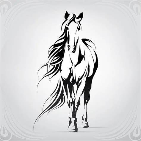Vector Silhouette Running Horse Stock Vector By ©nutriaaa 176065148