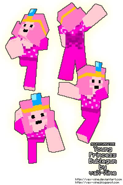 Adventure Time Young Princess Bubblegum Minecraft Skin