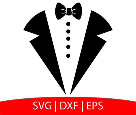 Tuxedo Svg Groom Dxf Files Wedding Instant Download Tux Etsy