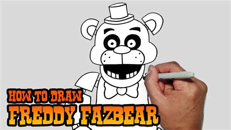 How To Draw Freddy Fazbear Five Nights At Freddy S Video Lesson