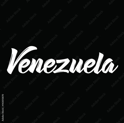 Vecteur Stock Venezuela Text Design Vector Calligraphy Typography