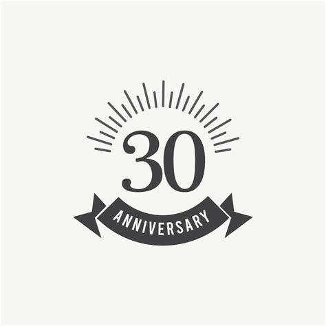 30 Years Anniversary Celebration Vector Template Design Illustration