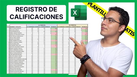 Cómo hacer un Registro de Calificaciones en Excel paso a paso YouTube