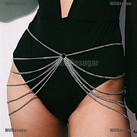 Willbesugar Women Sexy Belly Chain Beach Waist Chain Fashion Body
