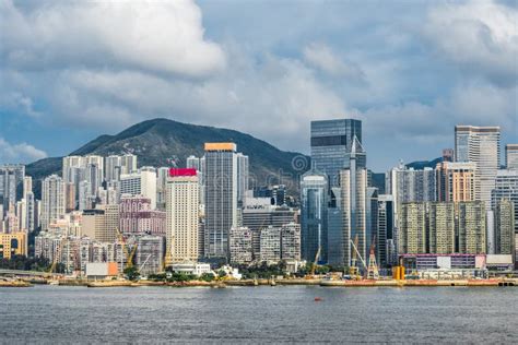 Central Skyline Waterfront Causeway Bay Hong Kong Stock Photo Image