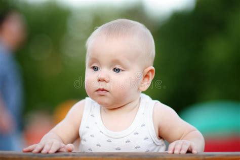 Portrait Of Little Baby Boy Stock Photo Image Of Face Blonde 49034816