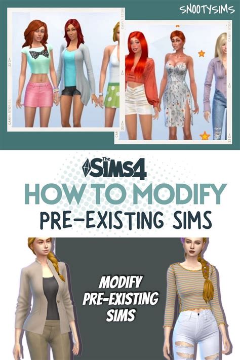 Modify Pre Existing Sims In Sims 4