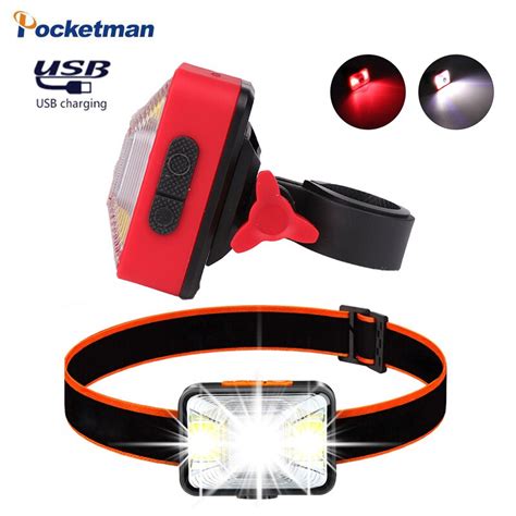 Two Use Portable Ultra Bright Headlamp Usb Rechargeable Xpe2cob Led