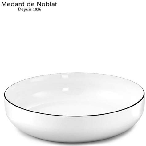 Yaka Blanc Noir Lot de 6 assiettes à salade à pâtes 20 cm Medard