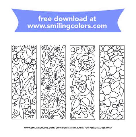 Download 24 FREE Bookmarks to Print and Color to celebrate national ...