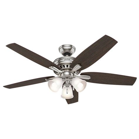 A new fan, or a fan with a light, will help cool your house, add a personal. Hunter Newsome 52 in. Indoor Brushed Nickel Ceiling Fan ...