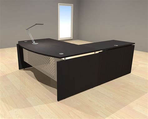 3pc L Shape Modern Contemporary Executive Office Desk Set Al Sed L5 H2o Furniture