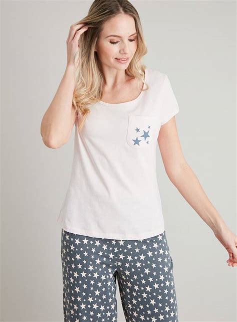 Buy Pink Star Print Cotton Pyjamas 22 Nightwear Argos