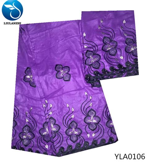 Liulanzhi Embroidered Silk Fabric Purple Satin Fabric Imitated Silk