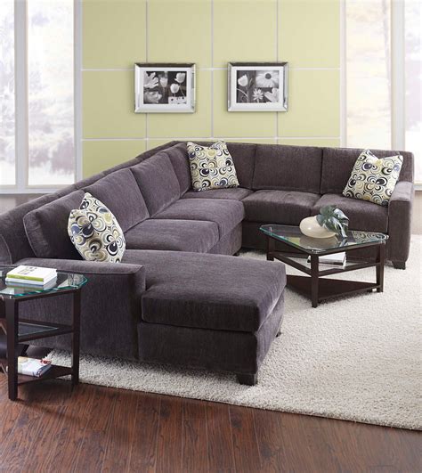 Milan Contemporary Four Piece Sectional Sofa With Raf Chaise By