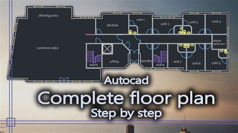 Floor Plan On Autocad Draw Spaces