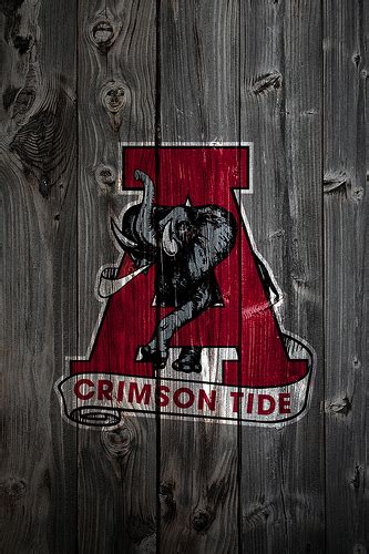 Free Download Alabama Crimson Tide Alternate Logo 2 Wood Iphone 4
