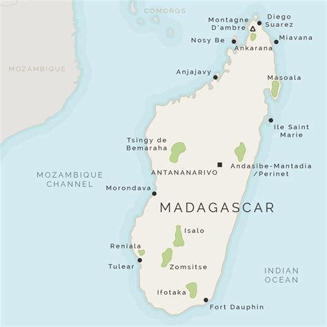 Madagascar Island Map Map Of Madagascar And Surrounding Islands