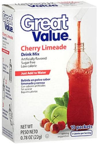 Great Value Cherry Limeade Drink Mix 078 Oz Nutrition Information