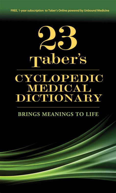 Tabers Cyclopedic Medical Dictionary 23rd Edition Closeout Item