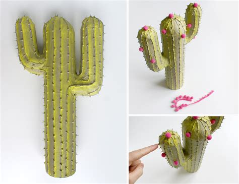 Diy Cactus En Carton Et Papier Mâché
