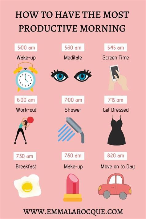 How To Have The Most Productive Morning Productive Morning Routine School Healthy Morning