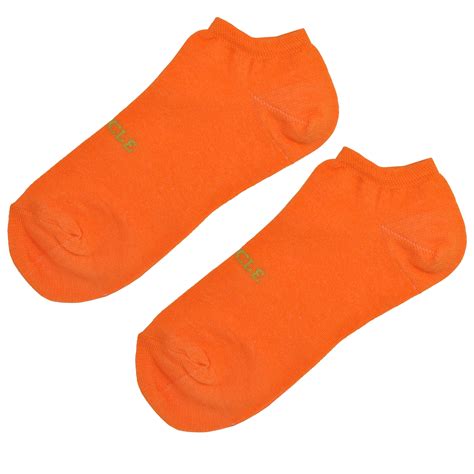 Ankle Socks Orange Fluo For Men Brucle