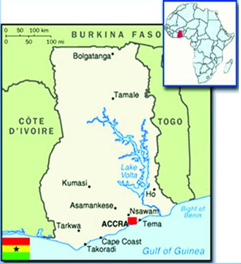 A Map Of Ghana Showing Accra And A Photo Showing The Dzorwulu Production Site Photo By 