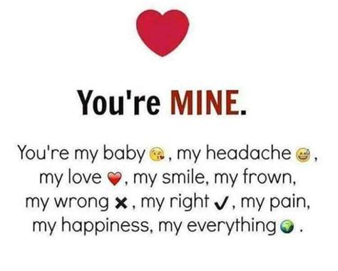 You Are Mine Always Best Love Quotes You And Me Quotes Cute