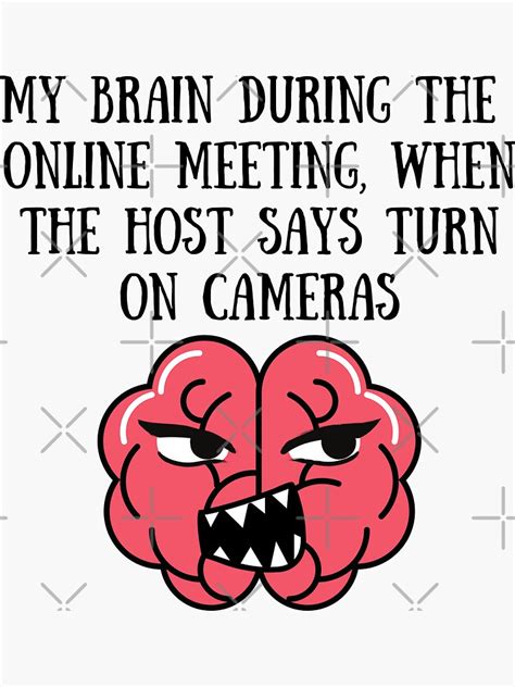 Lazy Student Brain Meme Funny During Online Meetings Class T