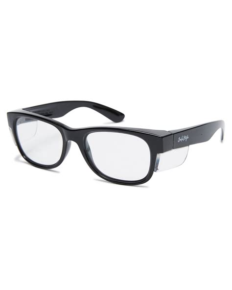 Safestyle Classic Uv400 Safety Glasses Black Clear Surfstitch