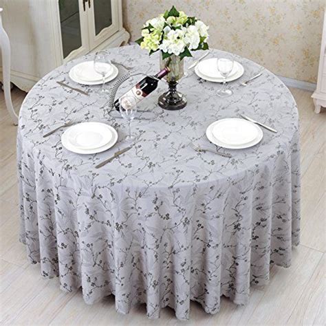 Round Hotel Tablecloth Fabric Restaurant Dining Table Cover Jacquard