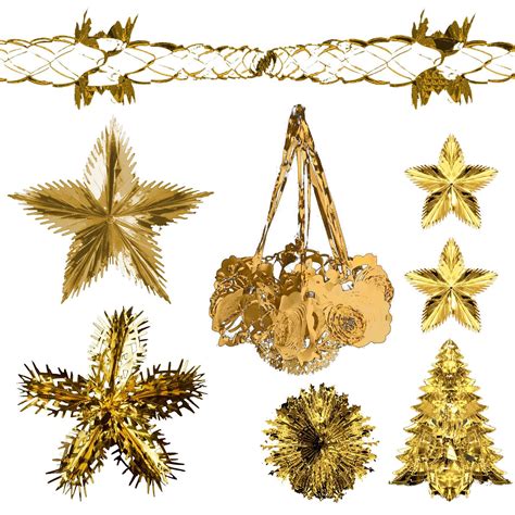 Gold Christmas Foil Ceiling Decorations Choose Design Ebay