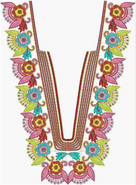 Embdesigntube Neck Yoke Gala Embroidery Designs Of Kameez Dresses