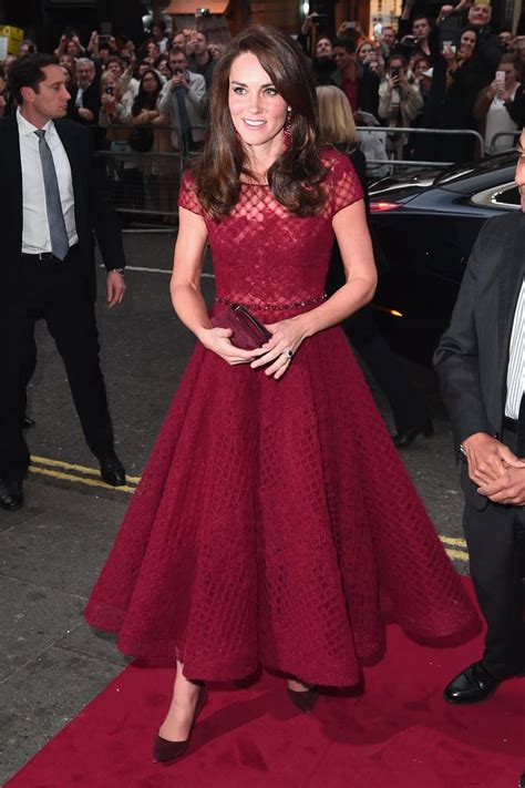 Kate Middleton Wearing Red Marchesa Notte Dress April 2017 Popsugar